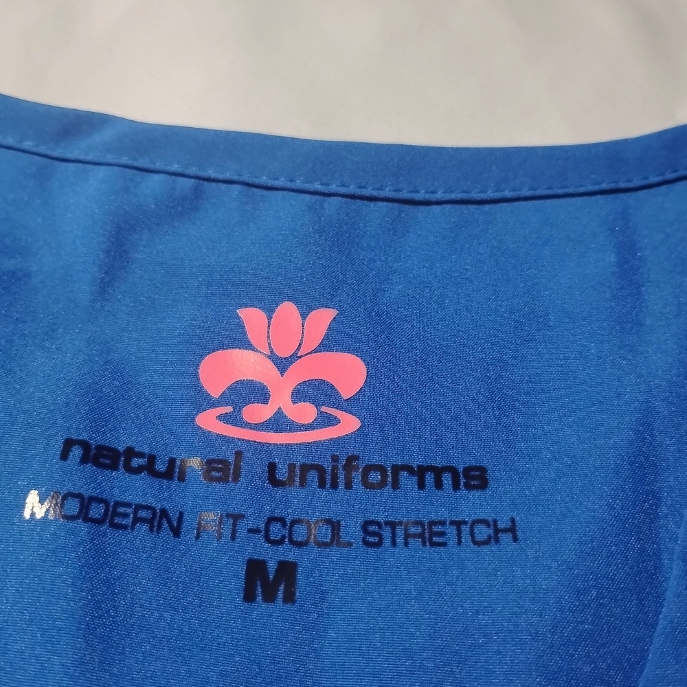 Blue Women's Scrub Top - Picture 2 of 6